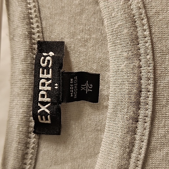 Express light gray top with ruffles on sleeves. Size XL. - Picture 2 of 3